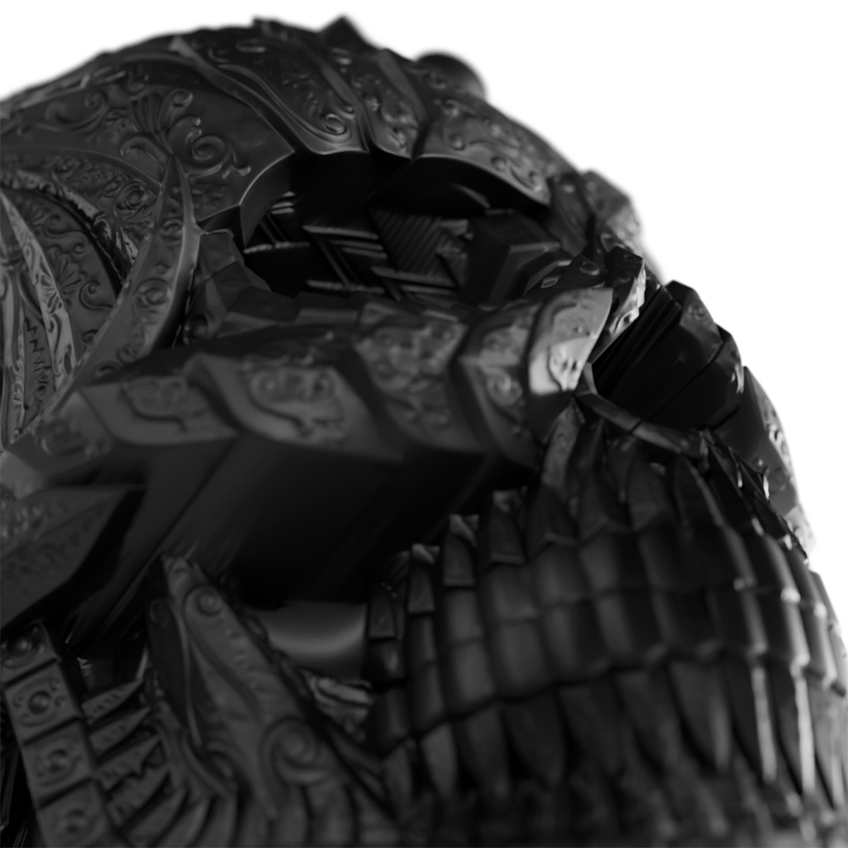 AMUERTE MATTE BLACK SKULL