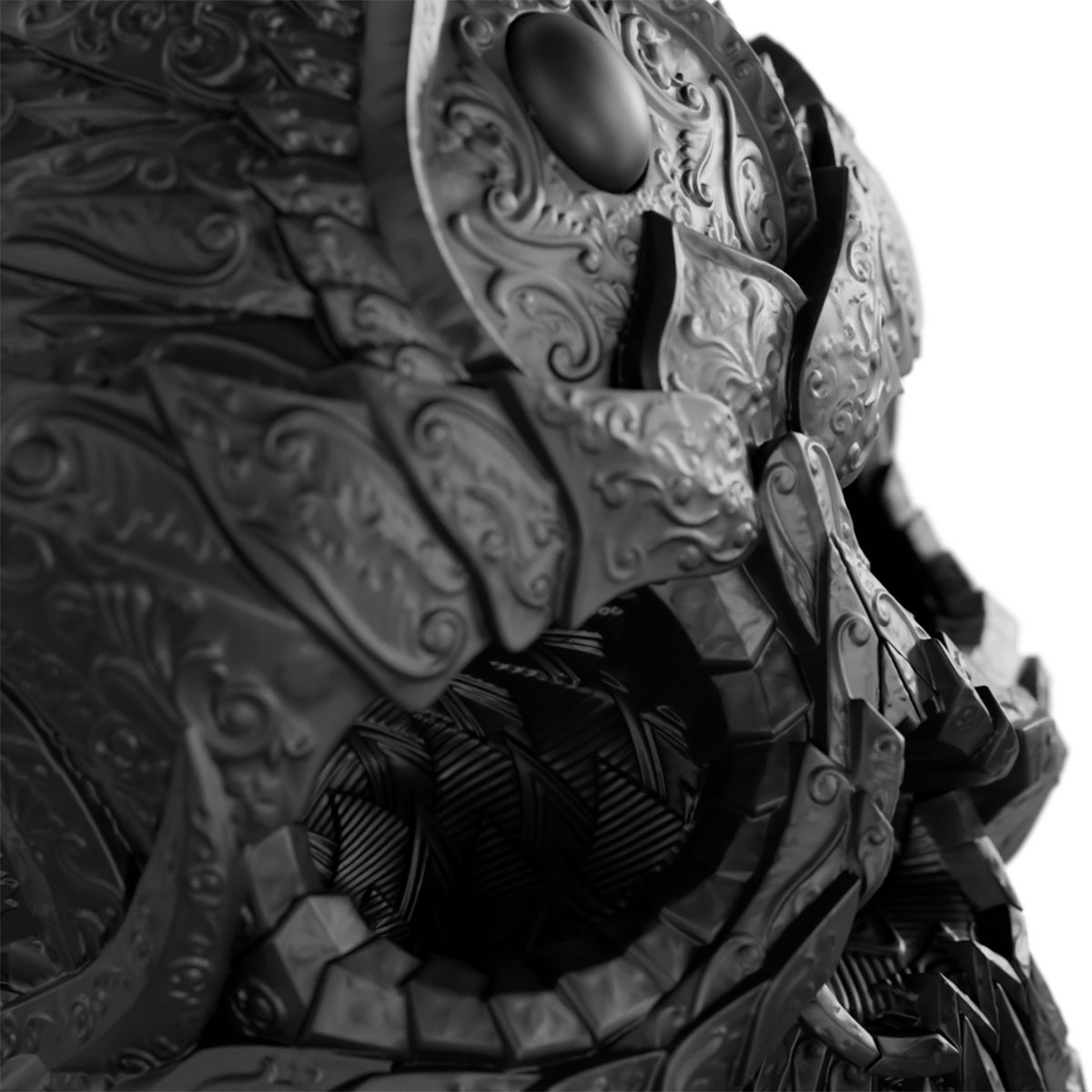 AMUERTE MATTE BLACK SKULL